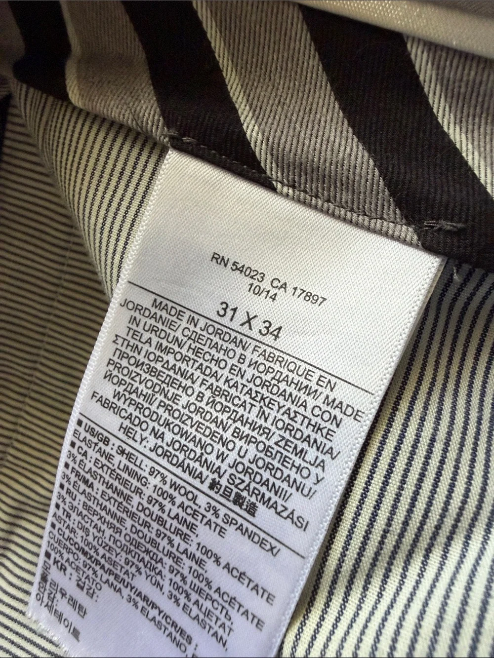 Banana Republic Modern Slim Fit  Tab Over Dress Pants in Dark Charcoal 31 x 34